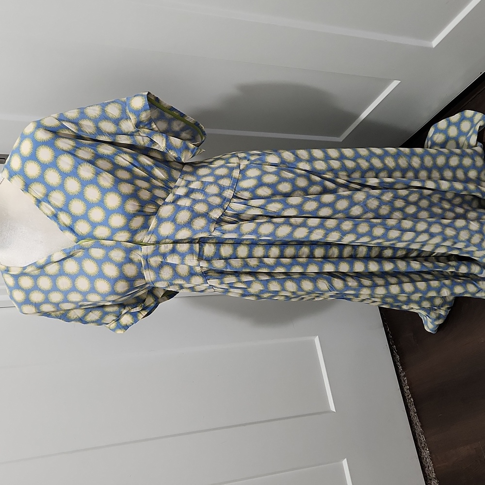 DIANE VON FURSTENBERG Marge Shirred Printed Crepe Midi Dress 16